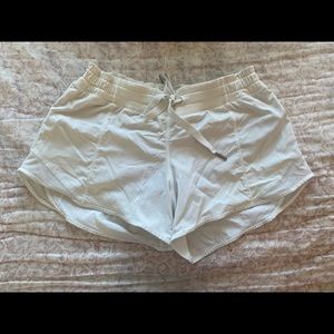 White Lululemon drawstring shorts